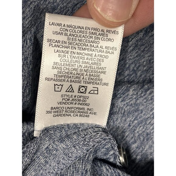 Domino’s Pizza Employee Polo Shirt XL Blue Performance Stretch Work Uniform - Picture 9 of 13